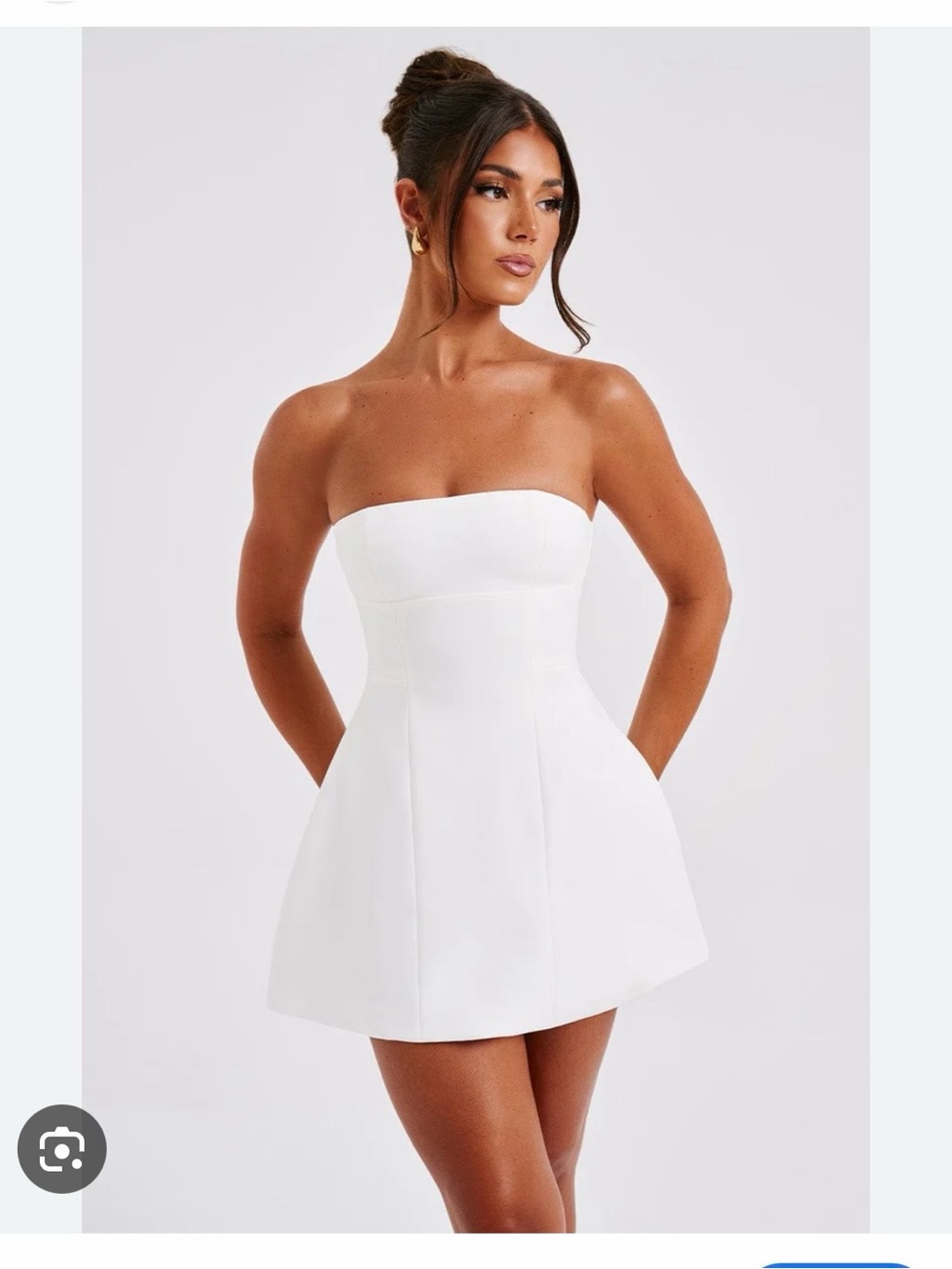 NWT Babyboo Asha mini ivory crepe dress